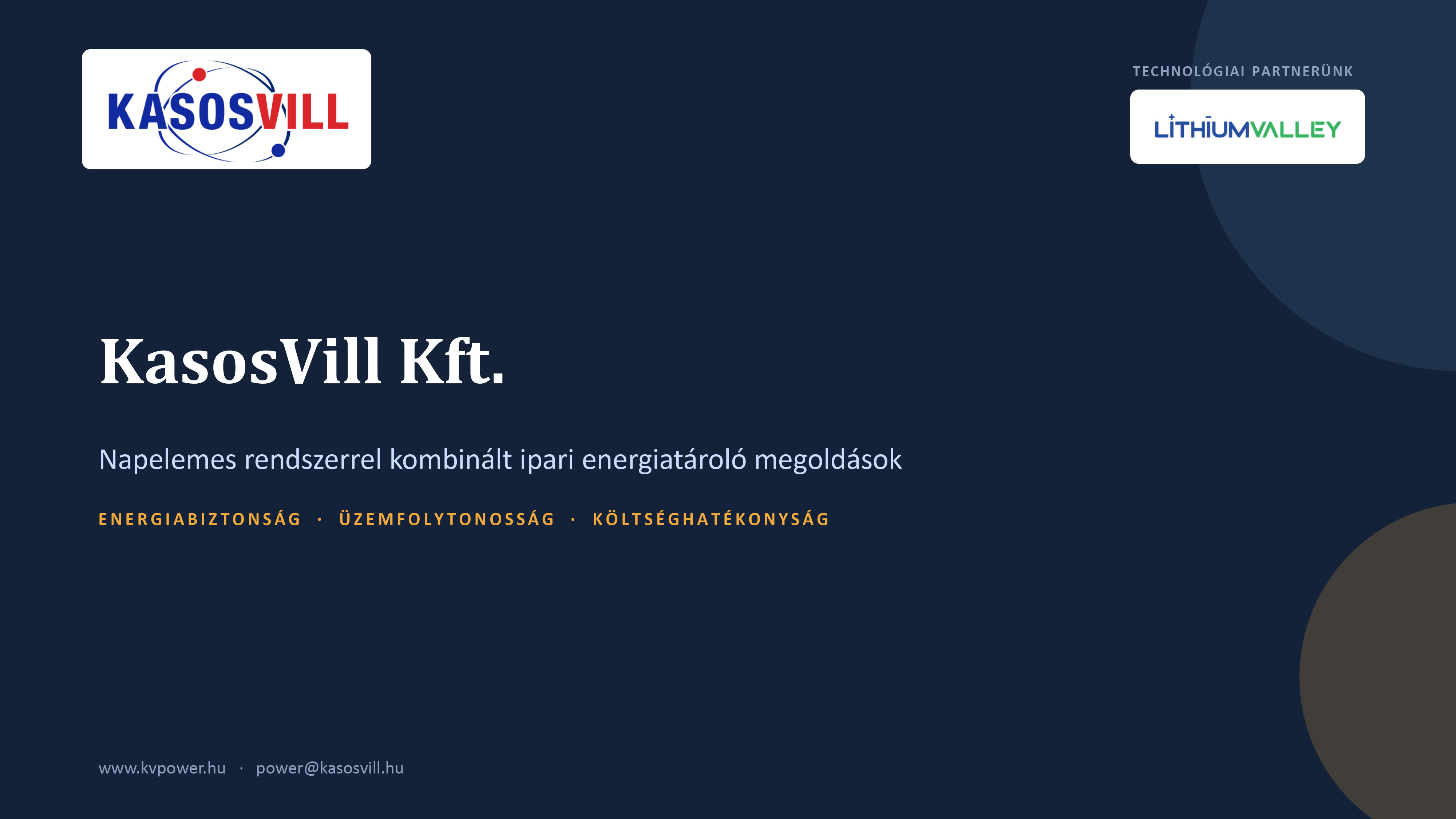 Energiatároló és megoldásai - KasosVill Kft.