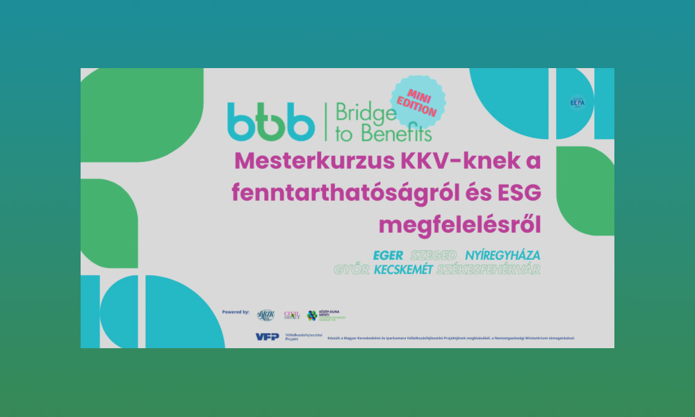 Tegye jövőállóvá vállalkozását! - fenntarthatóság és ESG gyakorlati szemmel - Kecskemét, 2026.02.19-20.
