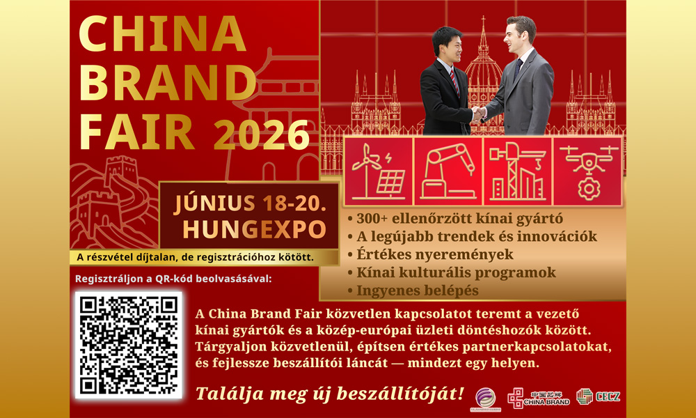 Kínai üzleti és beszállítói lehetőségek a HUNGEXPO-n, 2026.06.18-20.