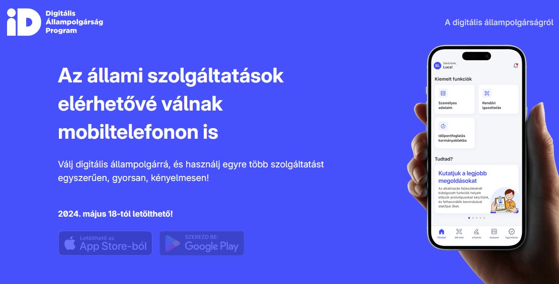 Tájékoztató weboldal a digitális állampolgárság programról