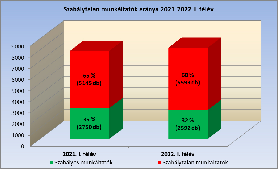 A foglalkoztatás-felügyeleti ellenőrzések tapasztalatai 2022. I. féléves beszámoló