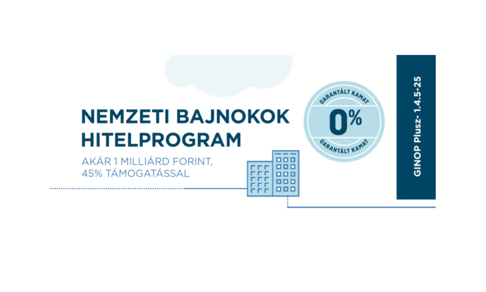 Meghívó: Nemzeti Bajnokok - Zöld és digitális átállást célzó egyműveletes kombinált hitelprogram - GINOP Plusz-1.4.5-25 – 2026.05.05.Meghívó: Nemzeti Bajnokok - Zöld és digitális átállást célzó egyműveletes kombinált hitelprogram - GINOP Plusz-1.4.5-25 – 2026.05.05.
