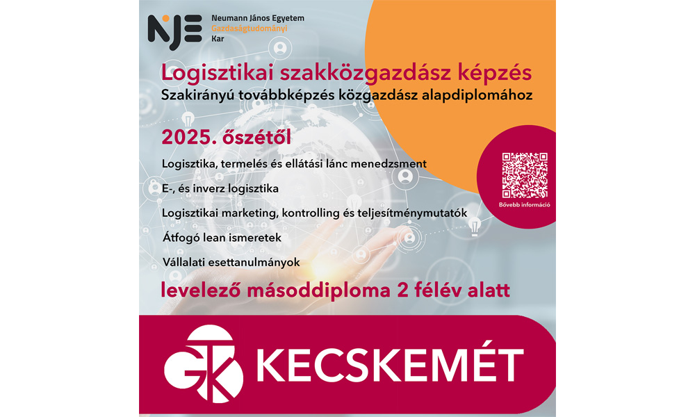 Logisztikai szakközgazdász képzést indít a Neumann János Egyetem
