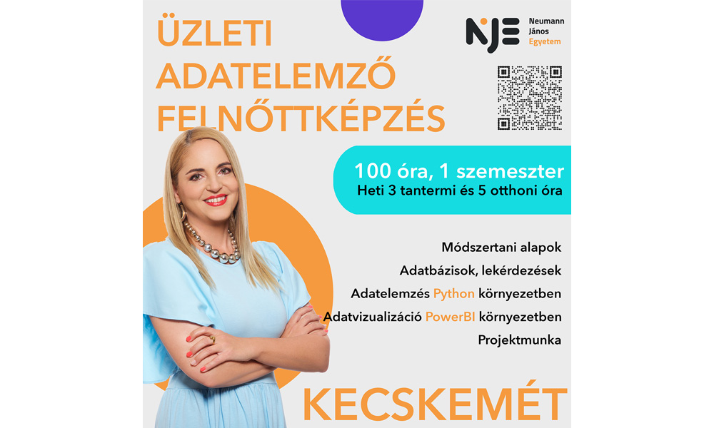 Üzleti adatelemző felnőttképzés a Neumann János Egyetemen