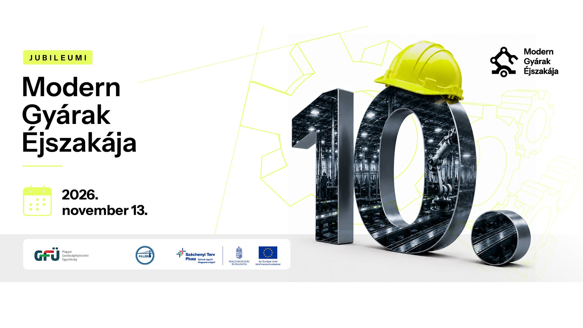 Modern Gyárak Éjszakája országos programsorozat – 2026. november 13. Modern Gyárak Éjszakája országos programsorozat – 2026. november 13.